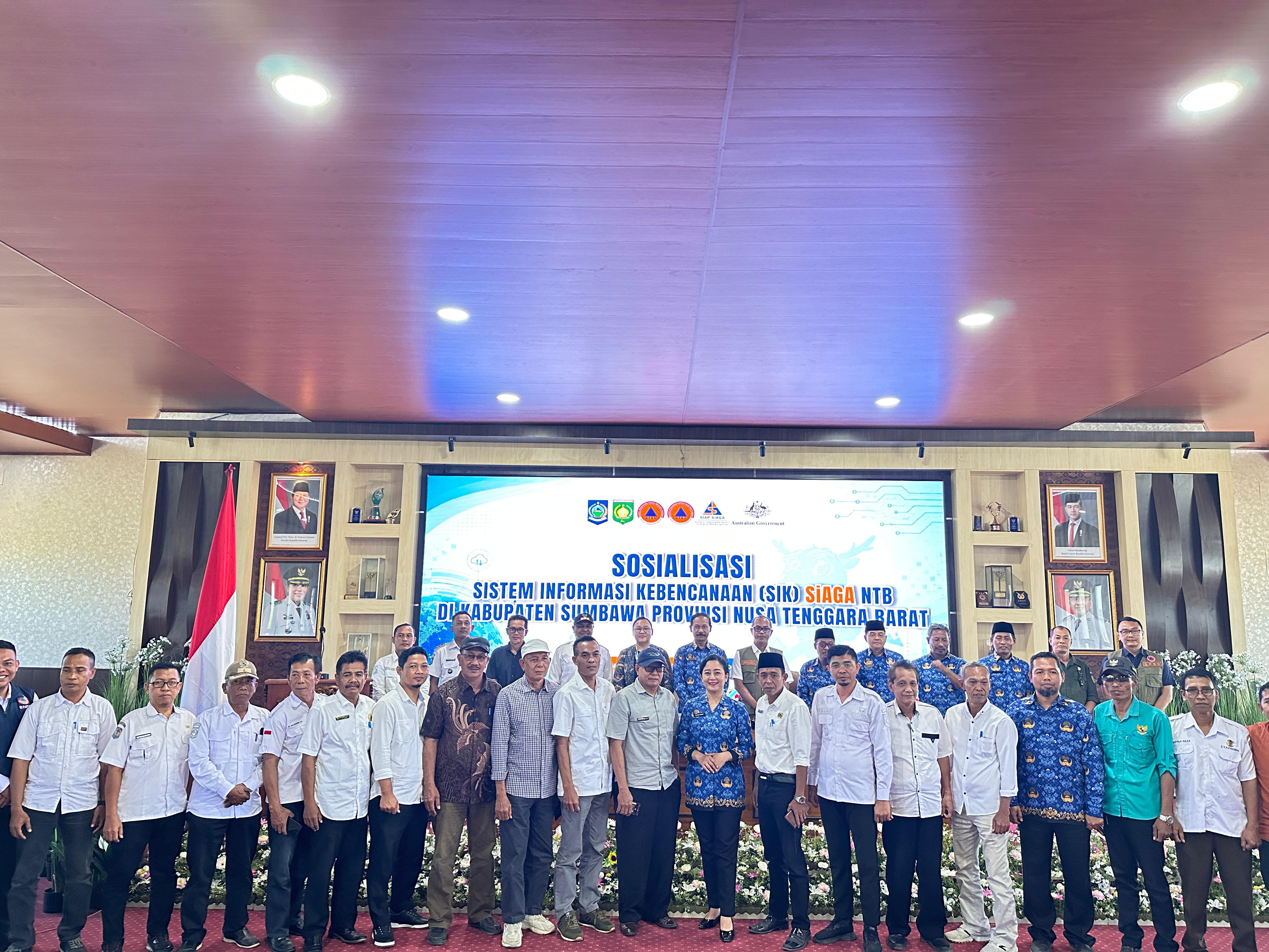 BPBD NTB & BPBD SUMBAWA SOSIALISASIKAN  SISTEM INFORMASI KEBENCANAAN (SIK) SIAGA NTB UNTUK PERKUAT KETANGGUHAN DAERAH
